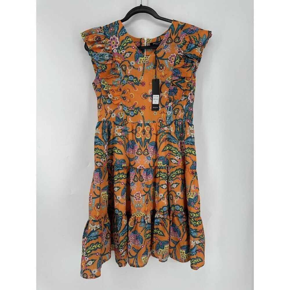 Tuckernuck Beulah Floral Ruffled Sleeveless Mini Dress Women’s S NWT